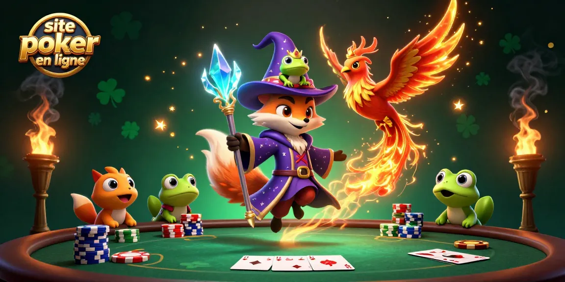 Jouez sur le site poker en ligne avec des personnages mystiques et des éléments de jeu captivants.