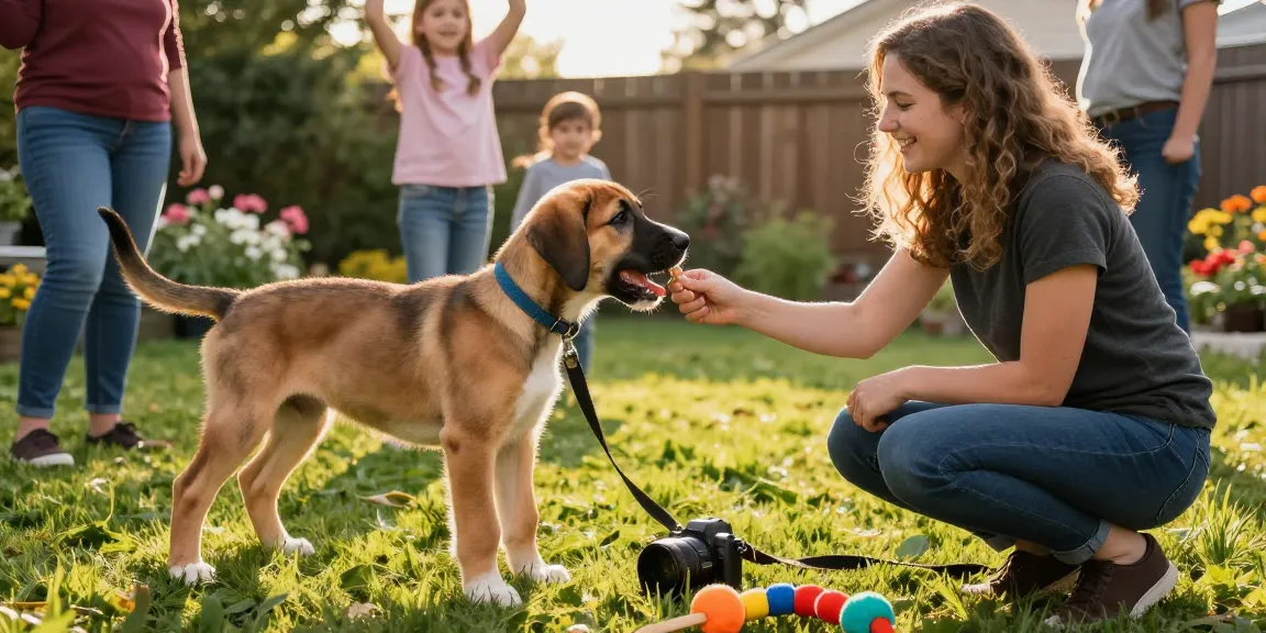 Training a Great Dane puppy outdoors to see more details on positive reinforcement techniques.