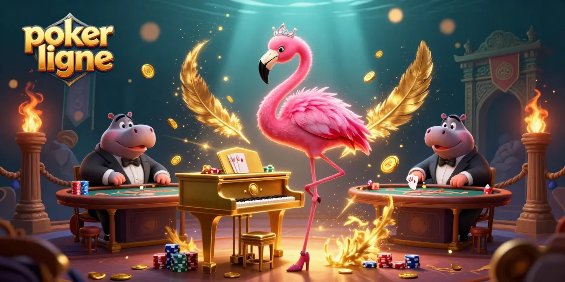 Jouez au poker en ligne dans une scène dynamique avec des chanteurs et des effets de lumière envoûtants.