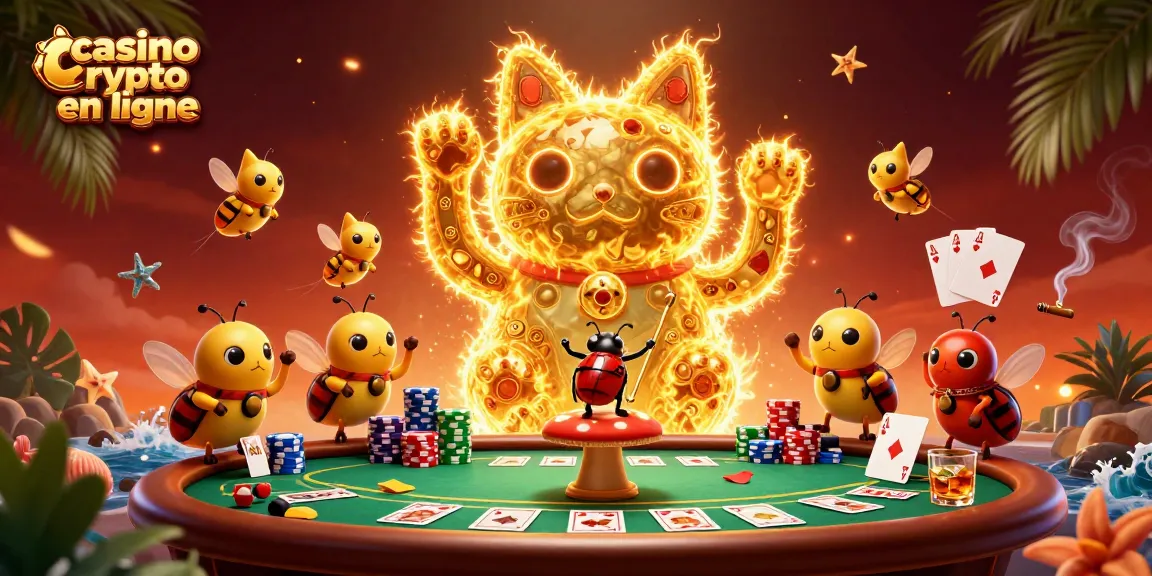 Découvrez un casino crypto en ligne avec un chat porte-bonheur et des éléments de jeu captivants.