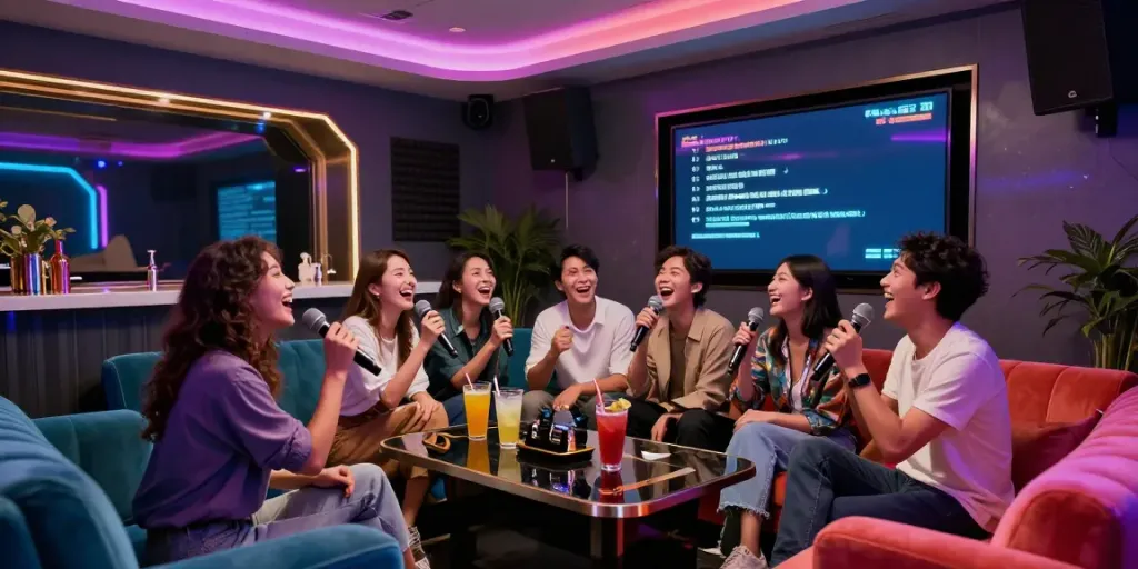 강남의 달토에서 친구들과 노래 부르는 즐거운 순간