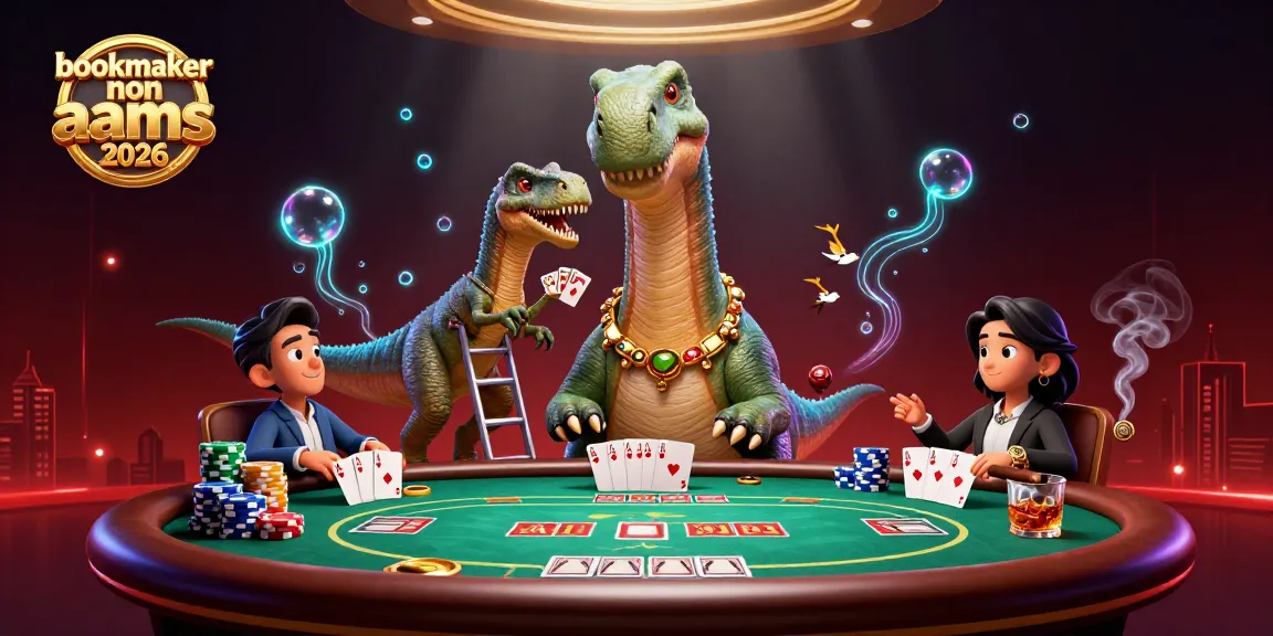 Scopri i migliori bookmaker non AAMS 2026 con un brontosauro e raptor nel casinò