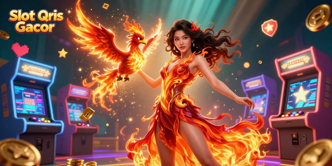 Play to win with Slot Qris Gacor, depicted in a vibrant 3D casino scene filled with dynamic game elements.