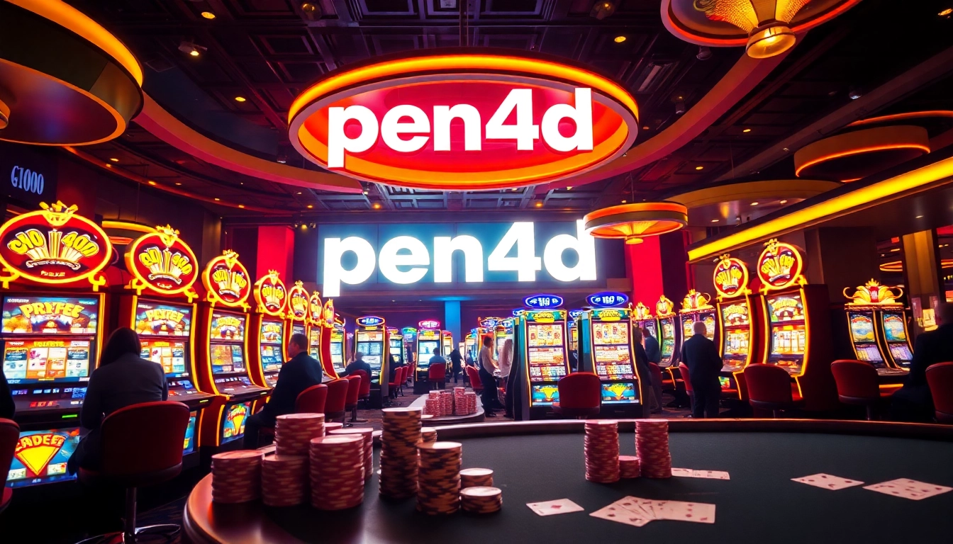 Experience the thrill of winning at PEN4D's vibrant slot machine games.