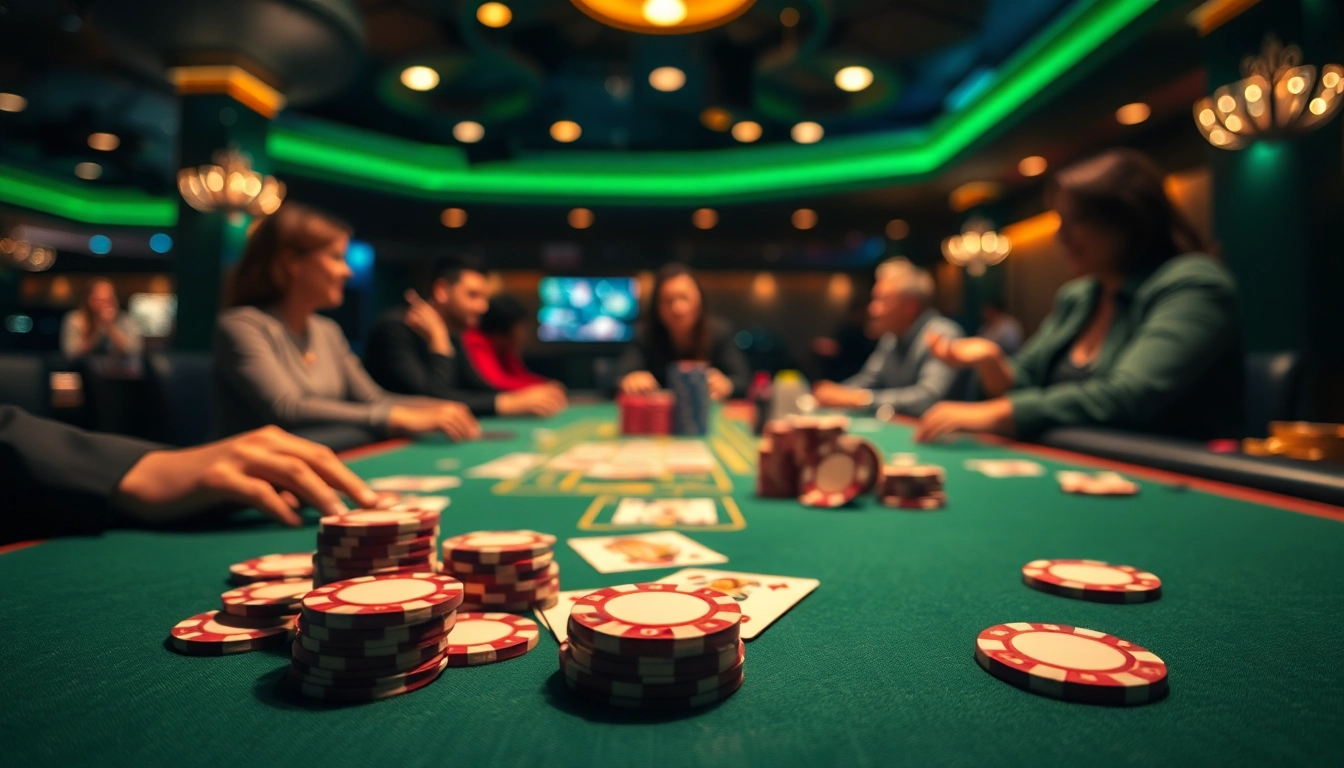 Experience deposit gampang totoplay88 excitement at a lively casino table with vibrant chips and cards.