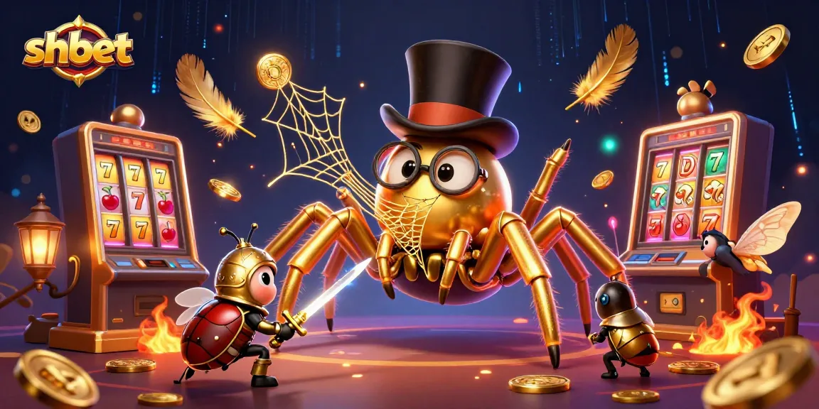 Spin the reels at shbet with vibrant golden threads and enchanting casino elements swirling around.