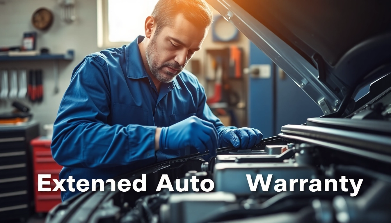 Inspecting vehicle engine for extended auto warranty coverage insights.