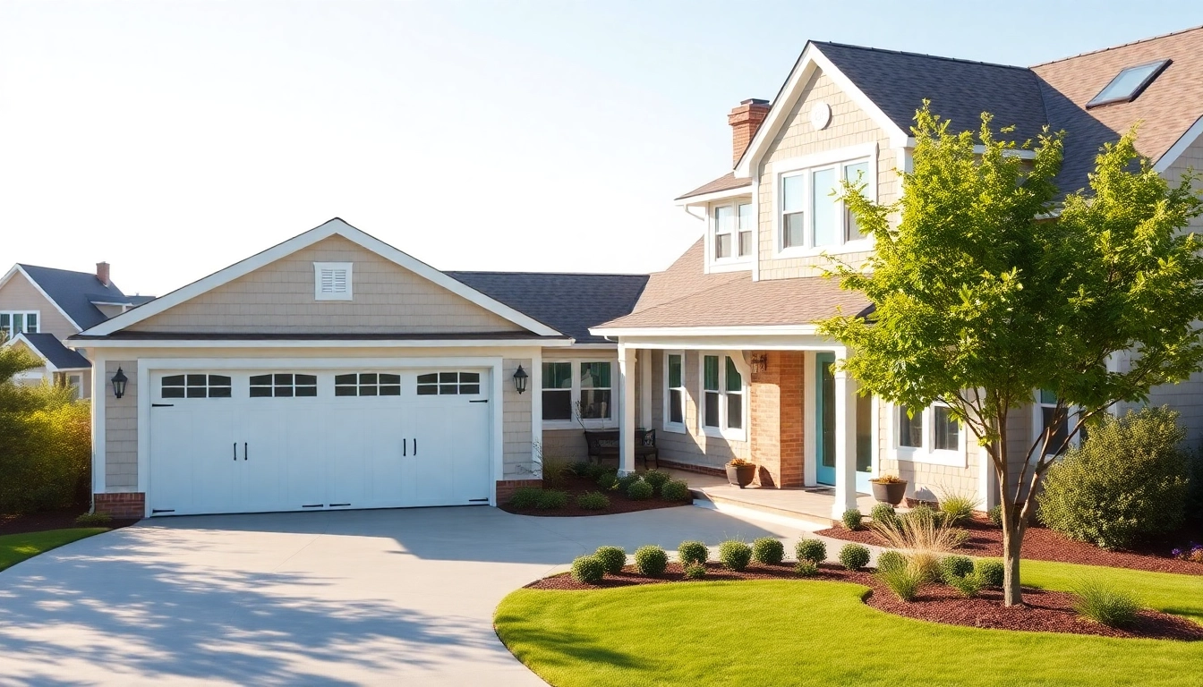 Cape Cod home addition with stylish garage enhancing coastal charm and spaciousness.