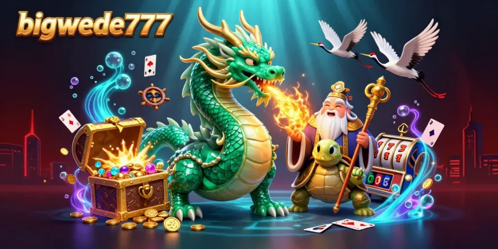 Join the action with bigwede777 featuring a jade dragon and dynamic casino elements.