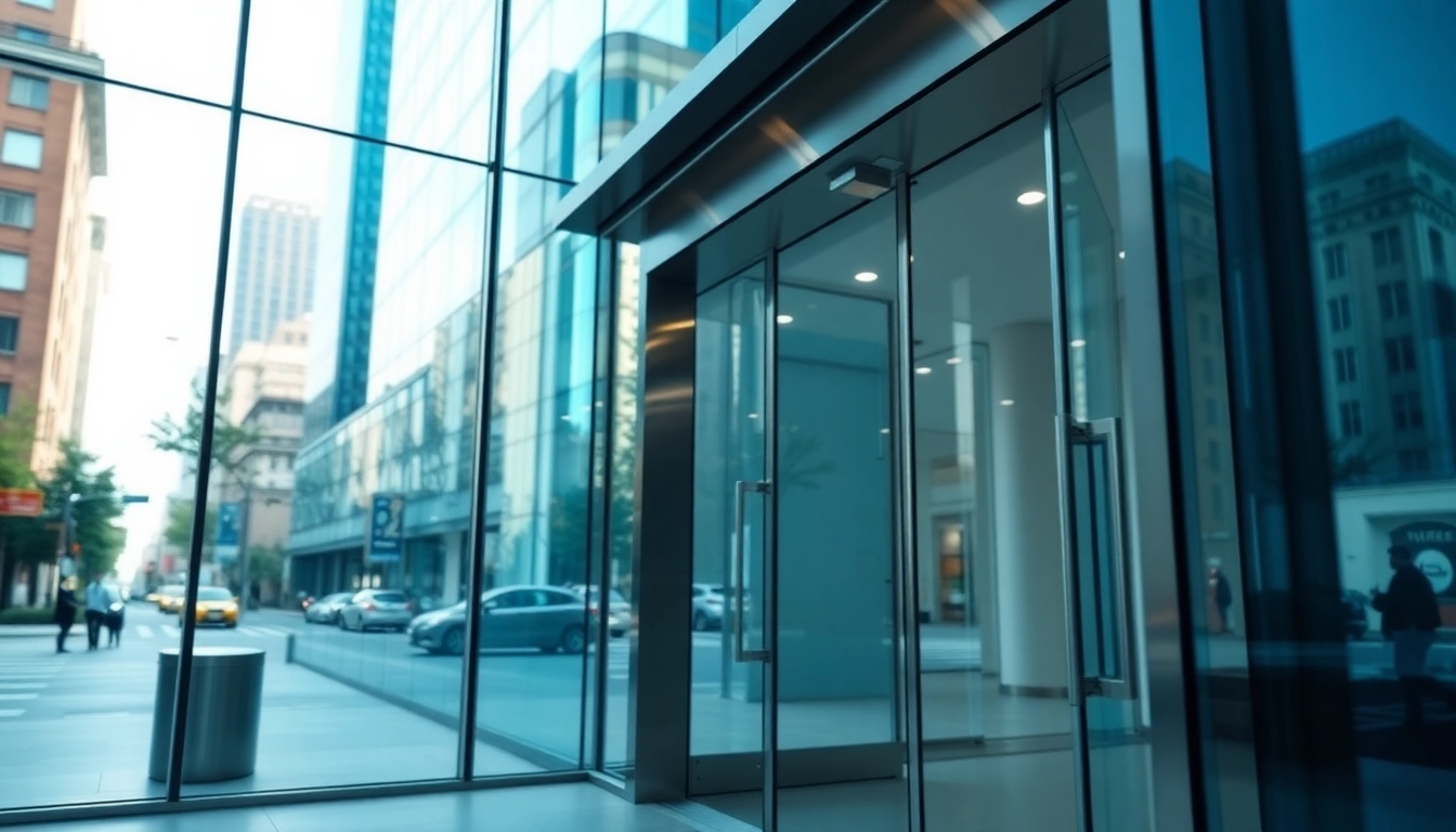Enhance accessibility with Commercial Automatic Doors in a sleek office entrance.