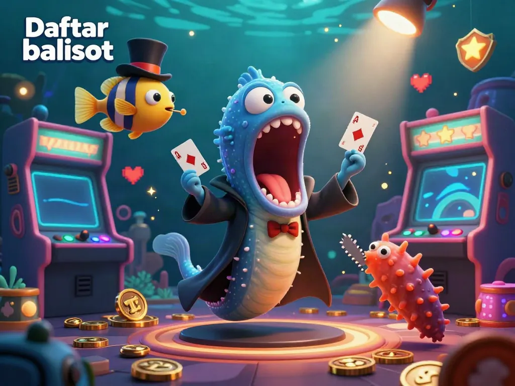 Engage in thrilling gameplay with Daftar balisot, featuring a magical underwater gambling scene.