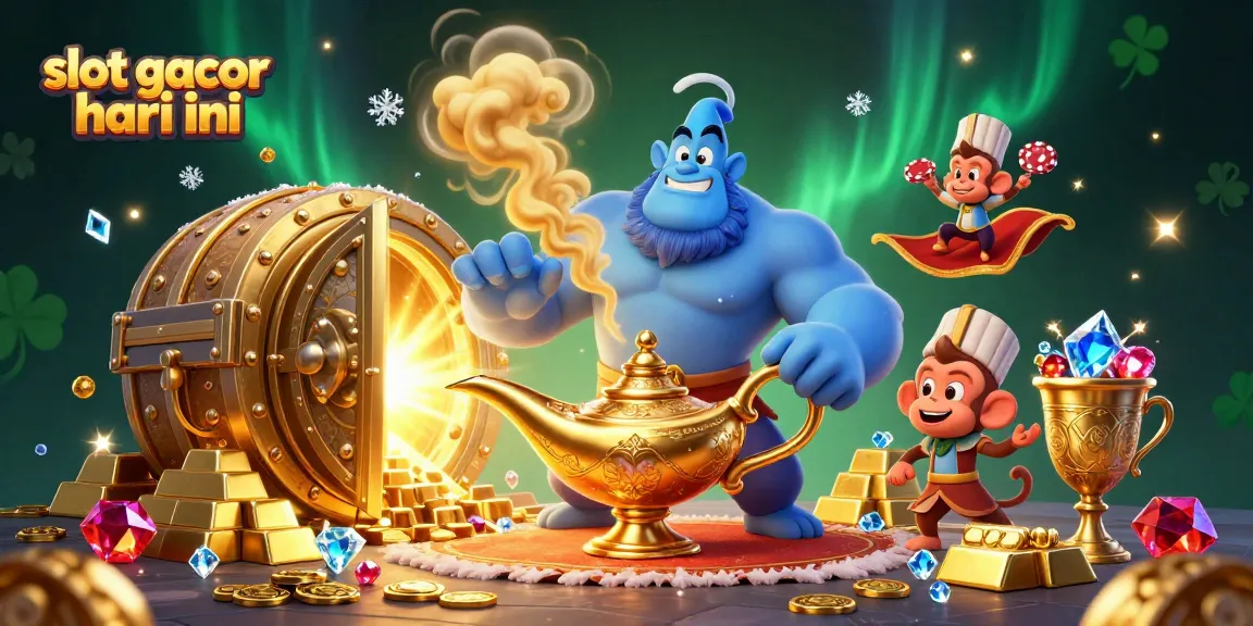 Experience the thrill of slot gacor hari ini with an exciting casino adventure illustration.