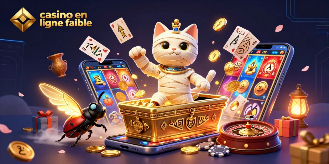 Jouer sur un casino en ligne fiable avec une ambiance de mumie égyptienne et un smartphone vibrant.