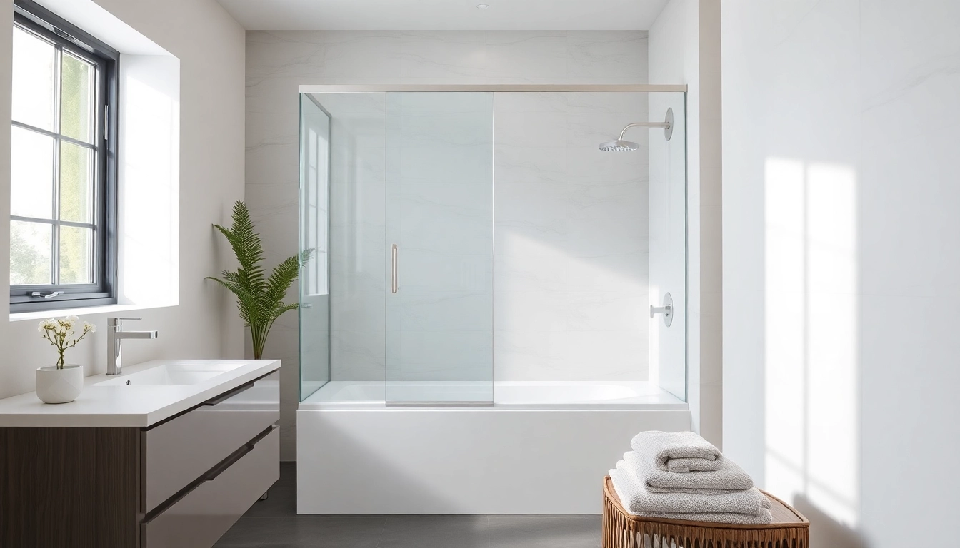 Showcase of shower screens semi frameless in a modern bathroom with elegant design features.