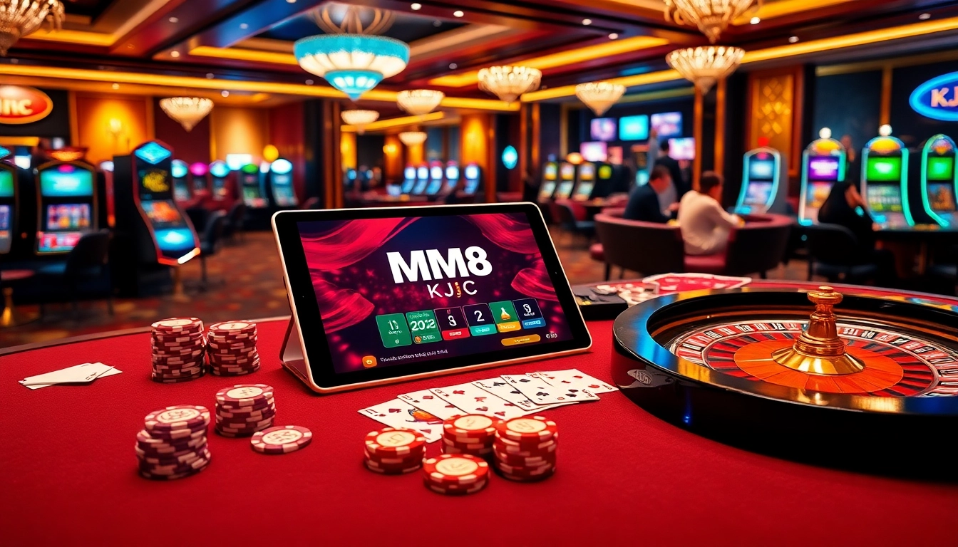 Experience thrilling MM88 KJC gaming with vibrant casino visuals and interface.