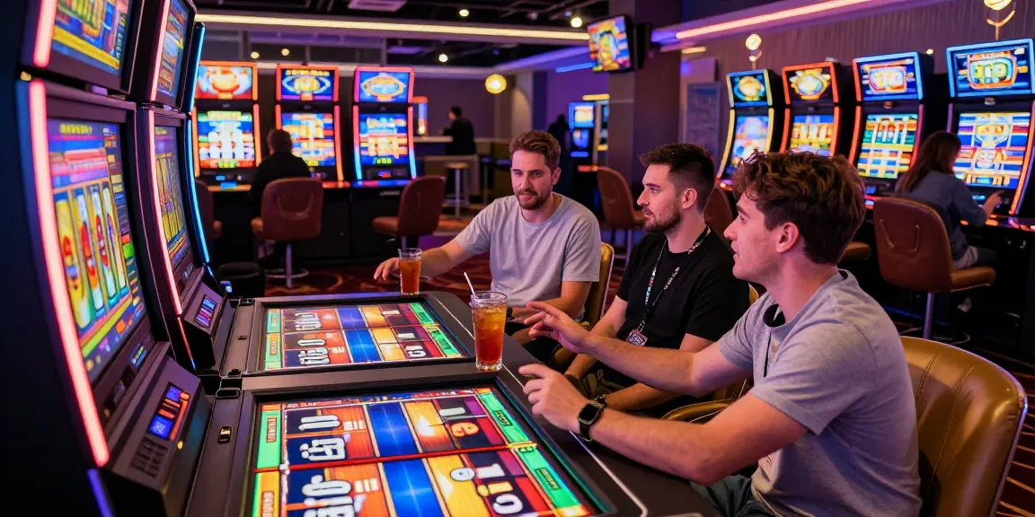 Exciting non UK casinos scene capturing friends enjoying gaming action at a vibrant casino table in 2026.