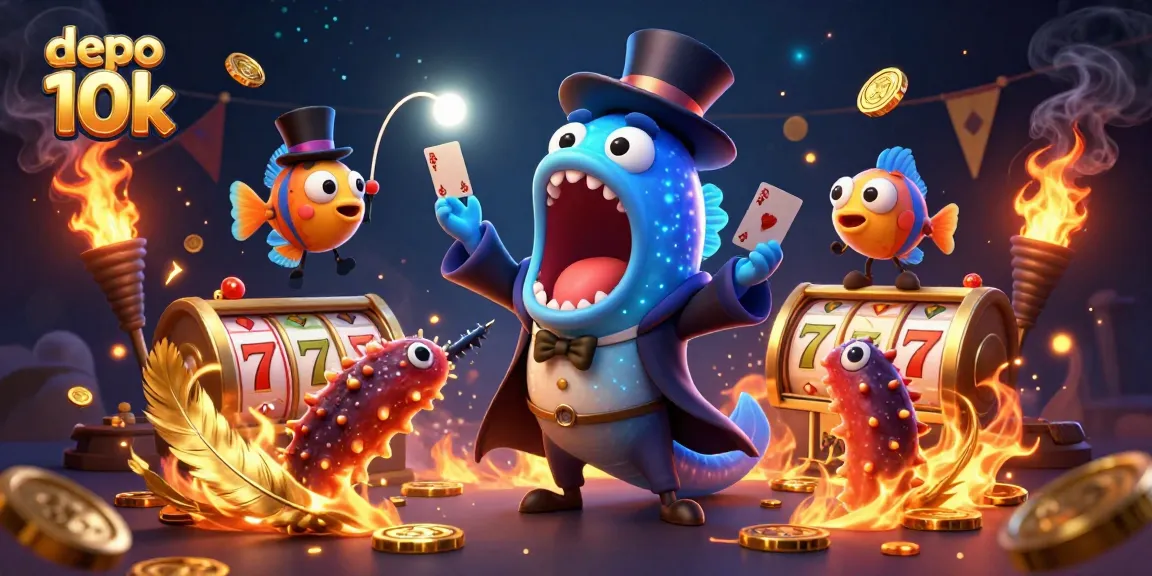 Engage in thrilling depo 10k casino action with bioluminescent sea creatures amid dazzling gaming elements.