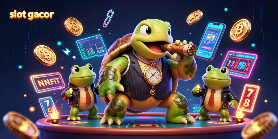 Engage in thrilling gameplay with slot gacor featuring a mobster turtle and bullfrog enforcers.