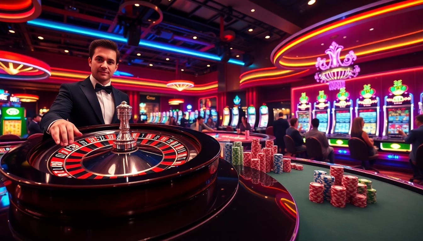 Vivez le frisson d'un site de casino en ligne avec des jeux de casino dynamiques comprenant la roulette, des jetons et des machines à sous.