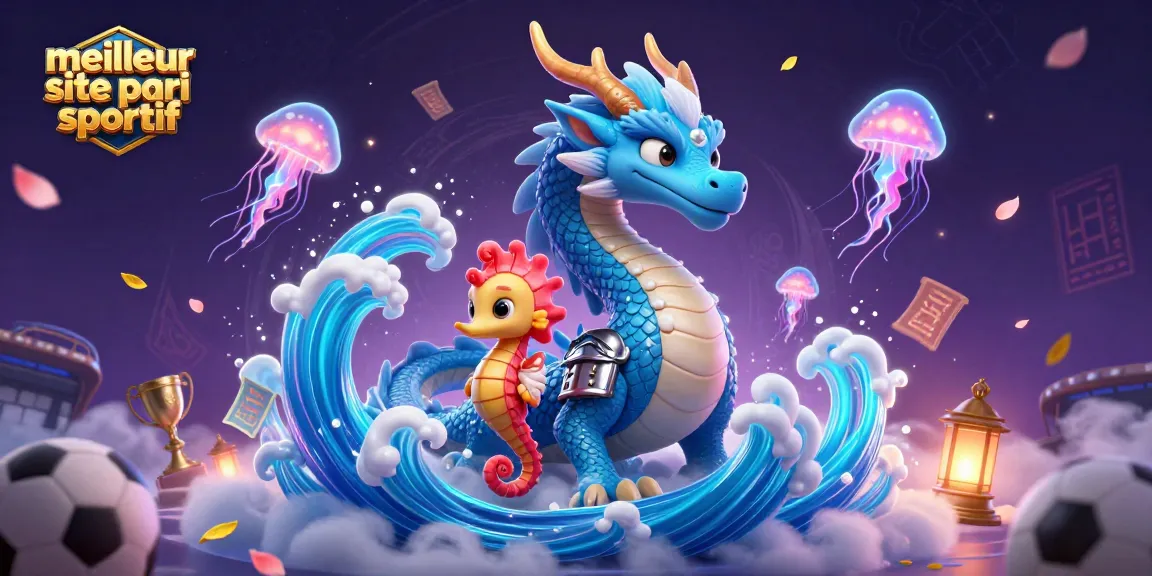 Découvrez le meilleur site de pari sportif avec cette illustration vibrante de dragons, chevaliers et éléments de paris.