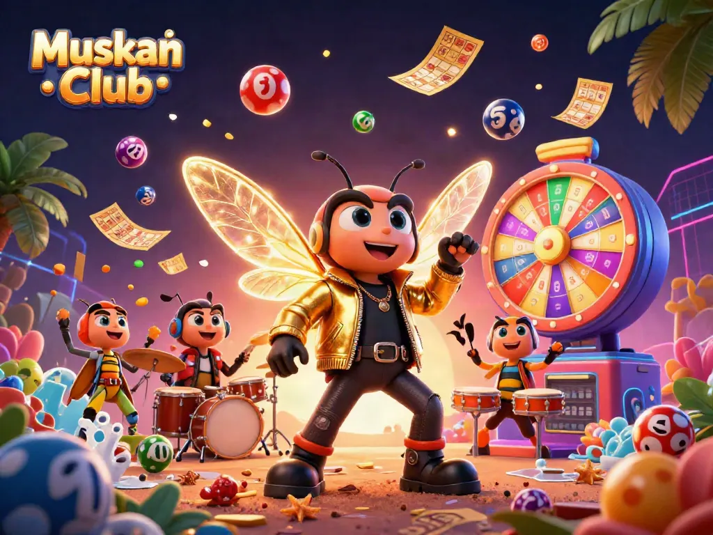 Experience the thrilling gameplay of Muskan Club with vibrant visual elements and dynamic gaming action.