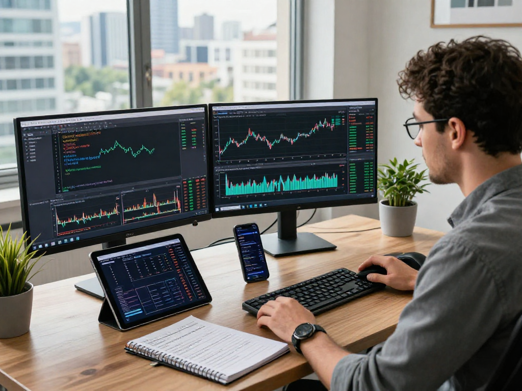 Real-time forex high frequency tick API analysis in a modern trading workspace.