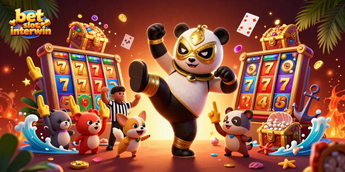 Experience thrilling bets at slot interwin with vibrant 3D panda and unique casino elements!