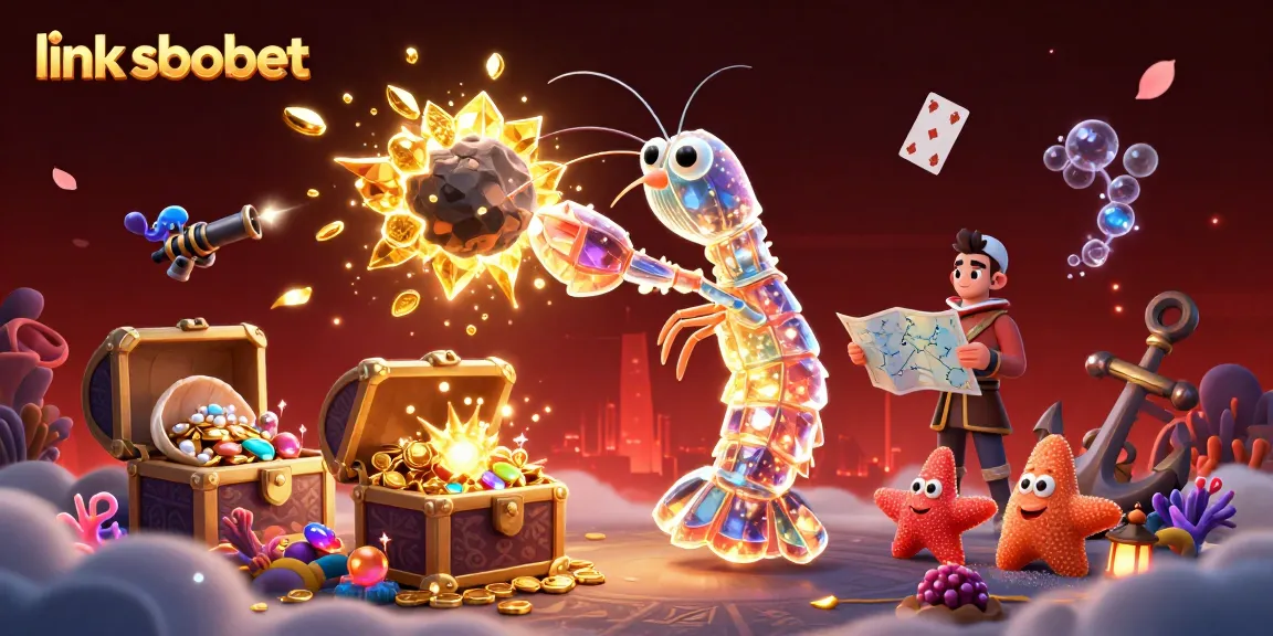 Engage with link sbobet in an underwater treasure explosion, showcasing vibrant casino elements.