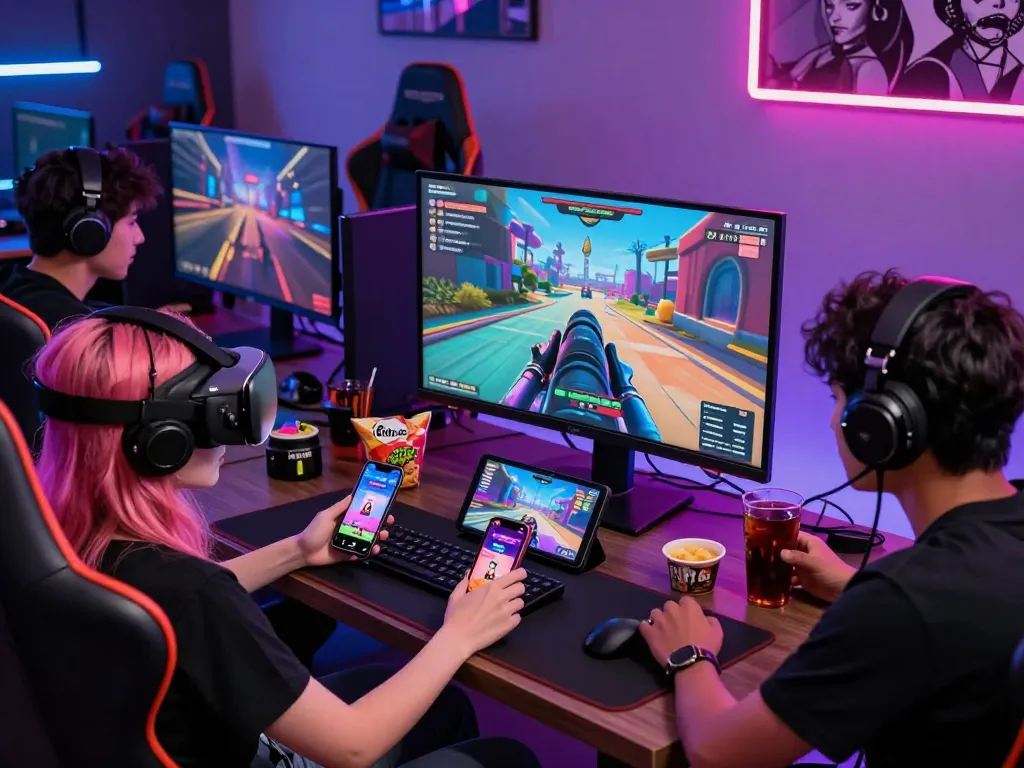 Engaging gaming scene featuring players immersed in real porn game experience with high-quality visuals and interactive elements.