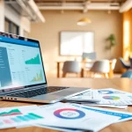 Engaging workspace showcasing a cheap smm panel dashboard with marketing analytics.