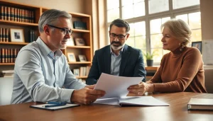 Estate planning San Antonio lawyer assisting a family in a professional consultation.