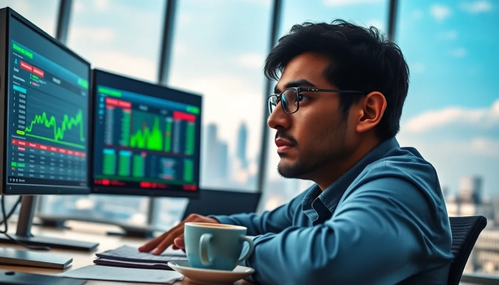 Analyst discussing sports betting in India, showcasing trends and odds in a modern office.