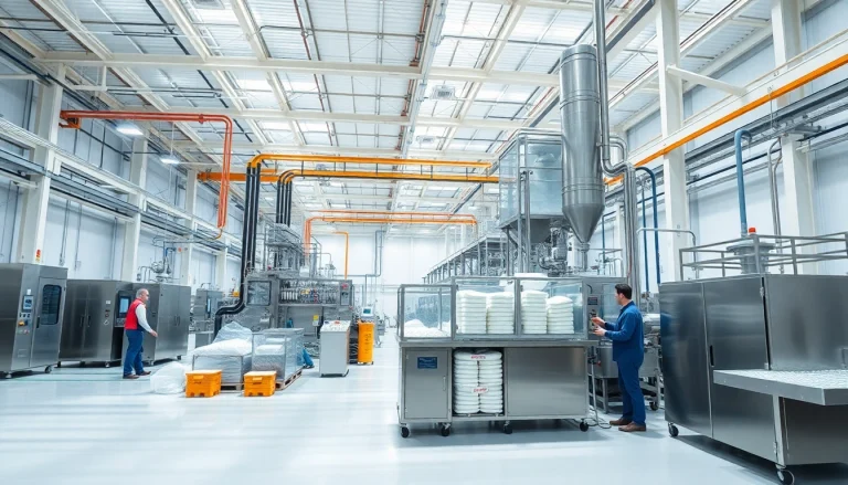 Production line at a usine d édulcorants highlighting modern equipment and quality control.