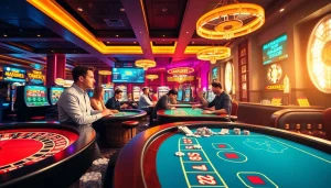 Experience the best online casino Canada with an engaging gaming scene showcasing lively players and vibrant atmosphere.