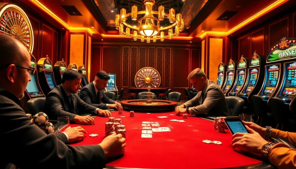 Experience the excitement of high-stakes poker in a luxurious casino, inspired by hidden wiki official themes.