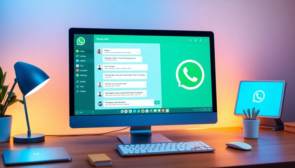 在快连官网上体验 WhatsApp Web 的无缝通信，展示消息发送、语音备忘和位置共享。