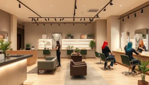 Hair salon San Diego with stylists providing vibrant hair services in a welcoming environment.