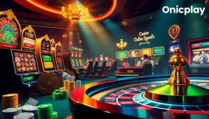 Experience thrilling gaming with Onicplay's engaging slot machines and poker tables.