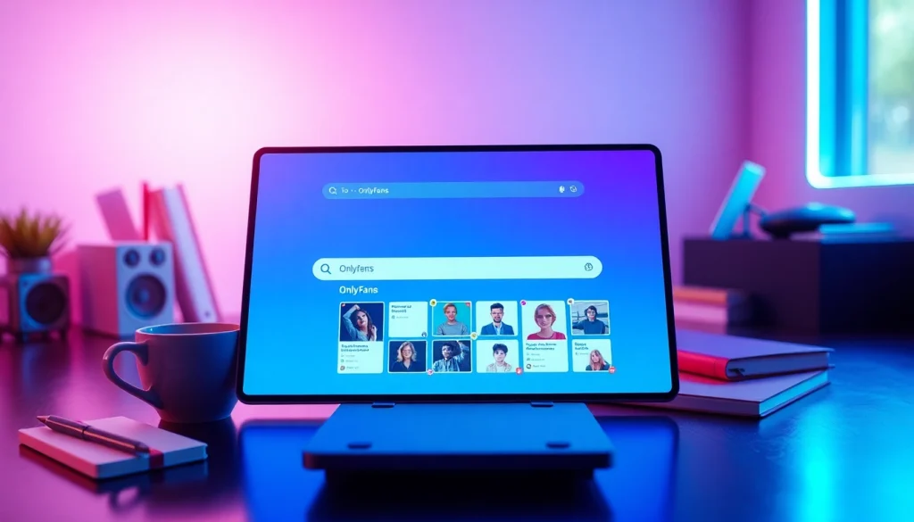 Find creators with the OnlyFans Search interface showcasing diverse profiles, engaging design, and user-friendly features.