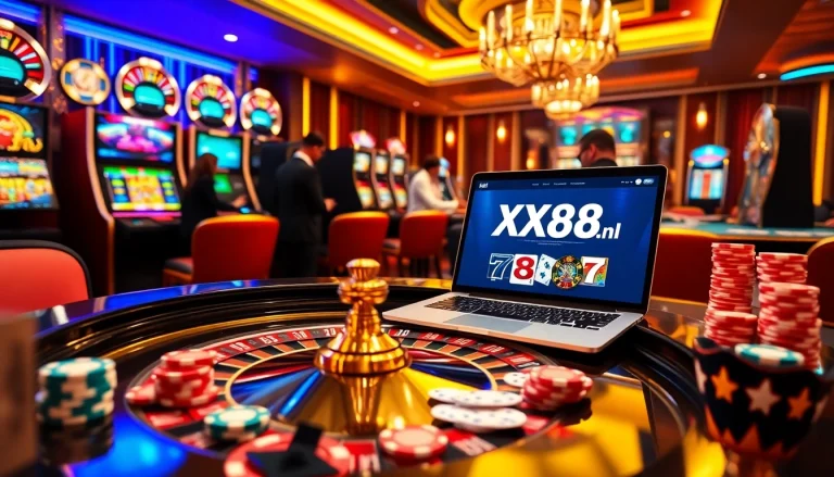 Experience thrilling gameplay at https://xx88.nl/ with vibrant roulette and poker action in a luxurious casino.