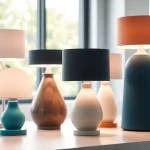 Showcasing ELC Lamps Online collection in a modern workspace setup, highlighting design quality.